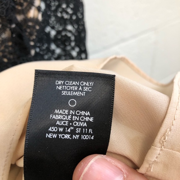 Alice + Olivia Black Lace Tamica Dress‎ NWT Sz. 8 - Picture 10 of 13